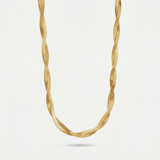Collar con cadena retorcida