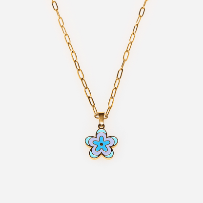 Collar Flor Azul