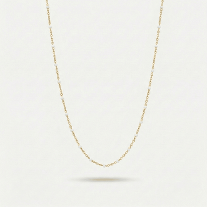 Choker Cuentas Blancas