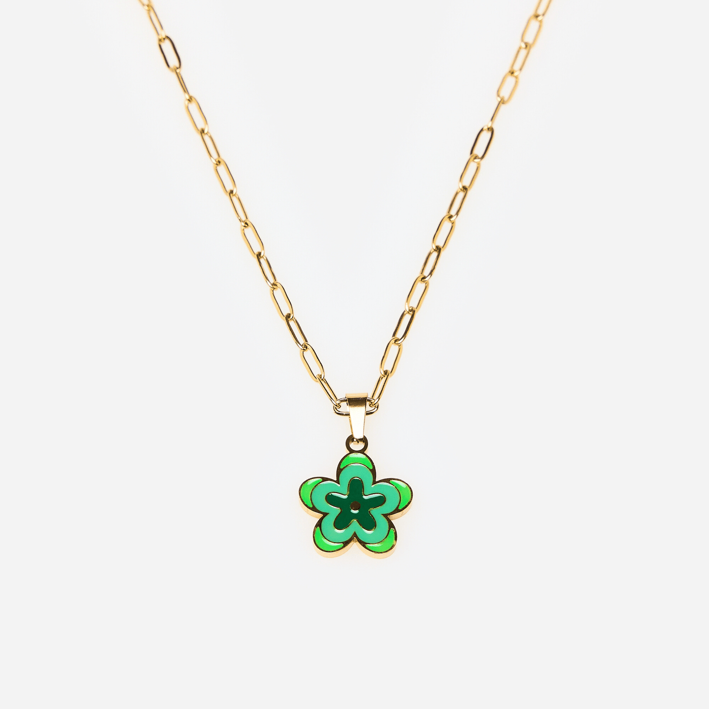 Collar Flor Verde