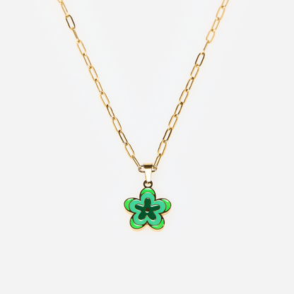 Collar Flor Verde