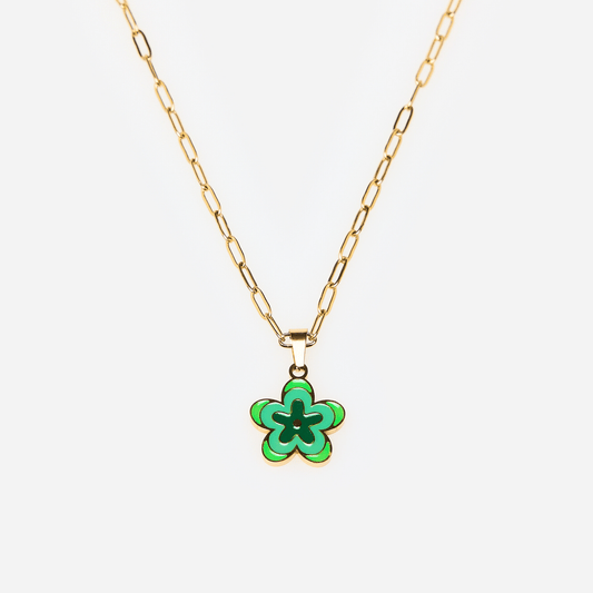Collar Flor Verde