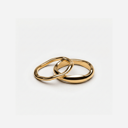 Set Anillos Wave
