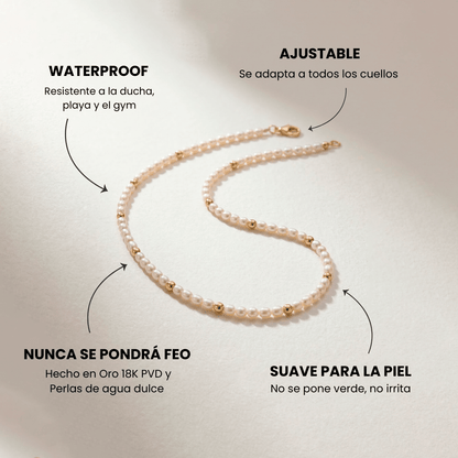 Choker Perlas y Oro