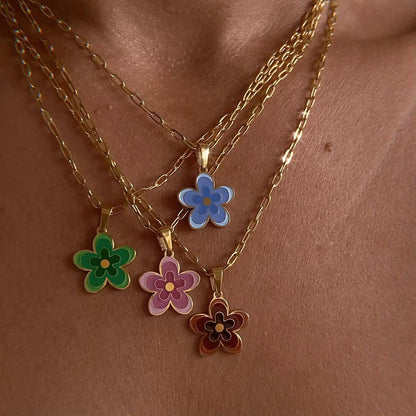 Collar Flor Rosa